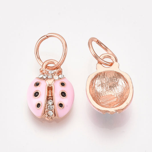 Pink & Rose Gold Lady Bug| Charm