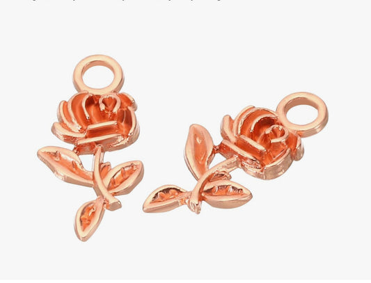 Rose Gold Rose | Charm