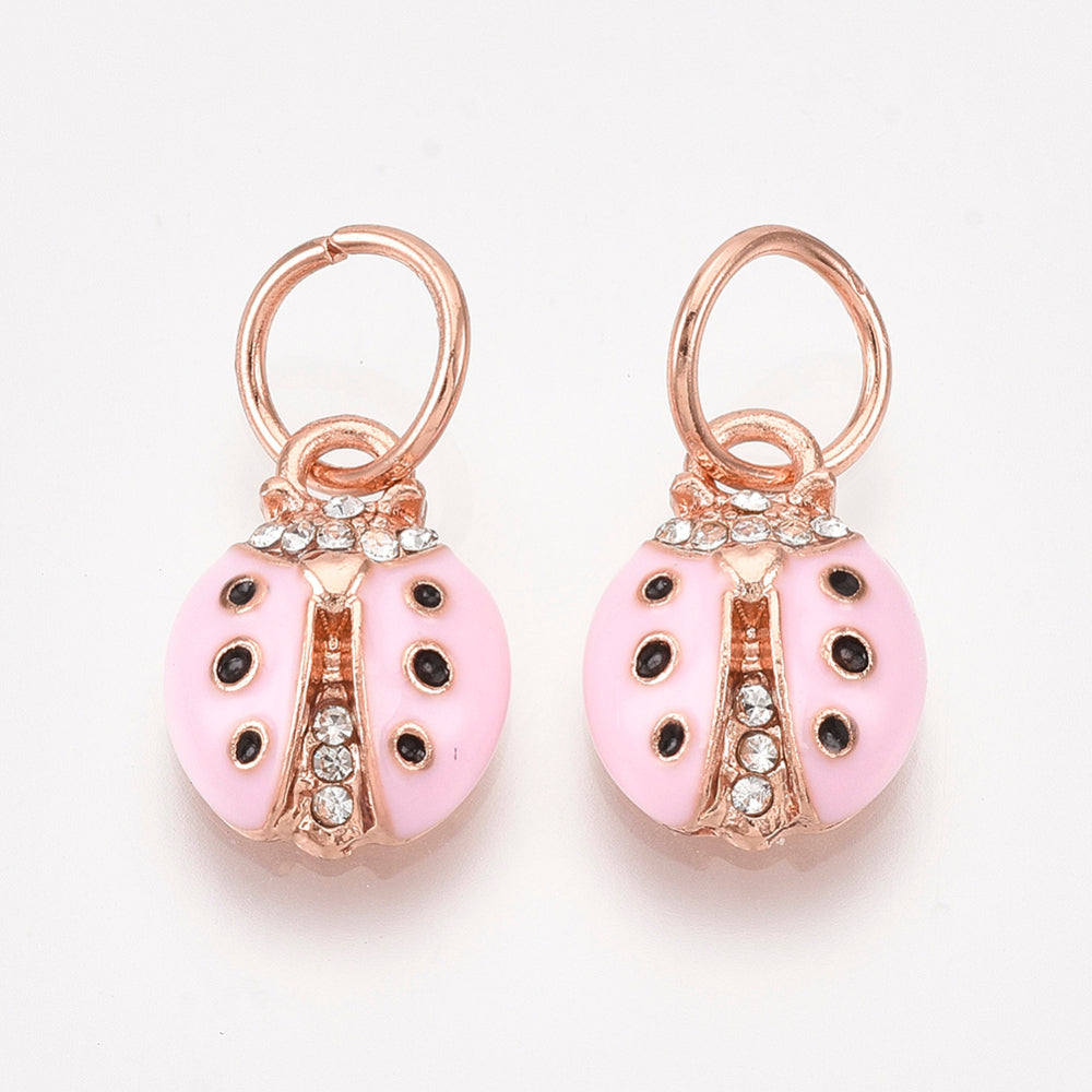 Pink & Rose Gold Lady Bug| Charm